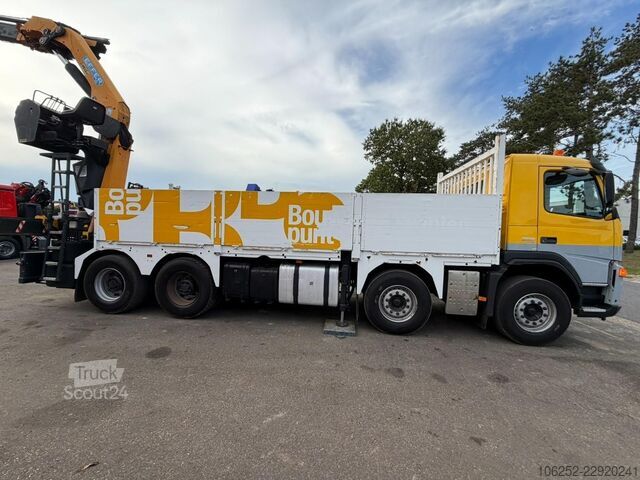 Plataforma de carga Volvo FM 360 8x4 PRITSCHE + KRAN EFFER 275 - 4S + JIB...