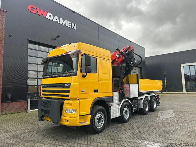 Autokrāna kravas automašīna DAF XF 105.460 8x4 Trekker/ Bakwagen Fassi F950+Fly...