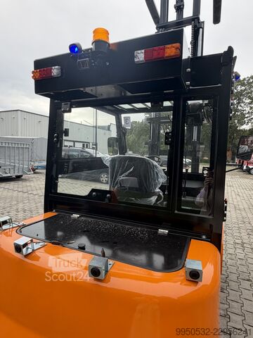 Carretilla elevadora frontal con cabina completa y calefacción Tec-Point CPD50E Elektro-Gabelstapler 5,0 t – 4,5 m Triplex 80 V/606 Ah Li-Ion