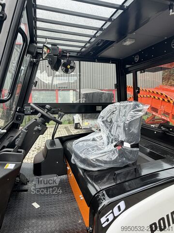 Carretilla elevadora frontal con cabina completa y calefacción Tec-Point CPD50E Elektro-Gabelstapler 5,0 t – 4,5 m Triplex 80 V/606 Ah Li-Ion