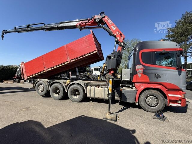 Open laadbak Scania G490 8x4 TRIDEM PRITSCHE + KRAN FASSI F275A.2.2...