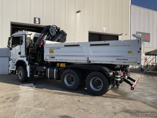 Тристранен самосвал MAN TGS  33.520 6X6 NEU 3-S-KIPPER BORDMATIK HIAB KRAN X-352E HIPRO, MIETKAUF MGL