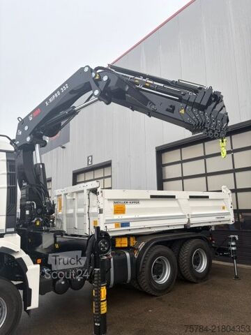 Тристранен самосвал MAN TGS  33.520 6X6 NEU 3-S-KIPPER BORDMATIK HIAB KRAN X-352E HIPRO, MIETKAUF MGL