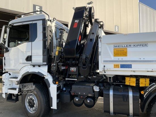 Тристранен самосвал MAN TGS  33.520 6X6 NEU 3-S-KIPPER BORDMATIK HIAB KRAN X-352E HIPRO, MIETKAUF MGL