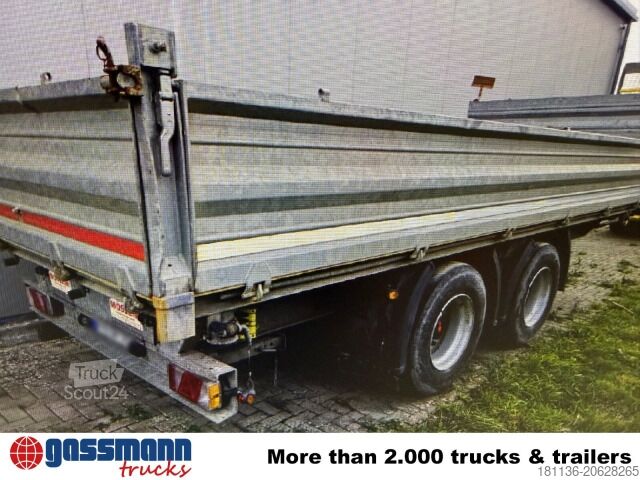 Tresidet tipvognstrailer  TTD 19, Rampenschacht, Verzinkt