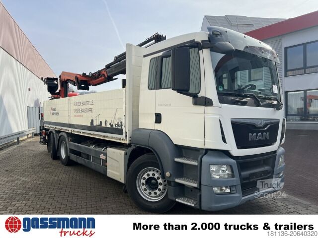 Vrachtauto met open laadbak MAN TGS 26.400 6x2-4 LL, Navi, Lenk-/Liftachse,
