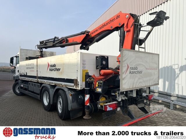 Autocarro con cassone fisso MAN TGS 26.400 6x2-4 LL, Navi, Lenk-/Liftachse,