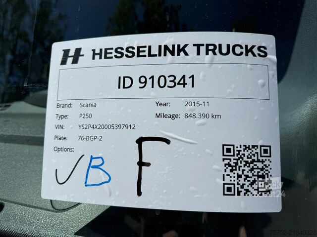 Koffert Scania P250 Schuifzeilen 2000KG LBW APK/TUV 11-2026 NL...