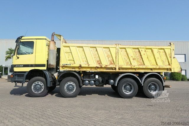 Třístranný sklápěč MERCEDES-BENZ 4140 AK Actros 8x8, Meiler, Allrad, Rollplane