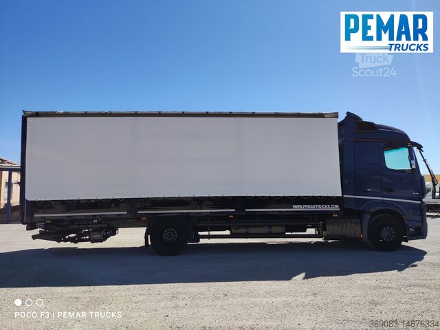 Camión plataforma con toldo MERCEDES-BENZ ACTROS 1836 4X2 SEMITAUTLINER 18T
