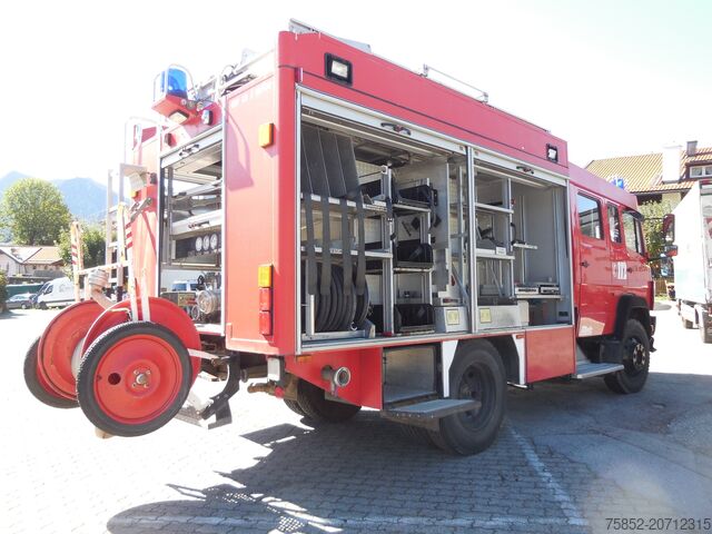Feuerwehr/Rettung Mercedes-Benz 1124 AF LF 16 Löschfahrzeug Schlauchhaspel Metz Pumpe Feuerwehr