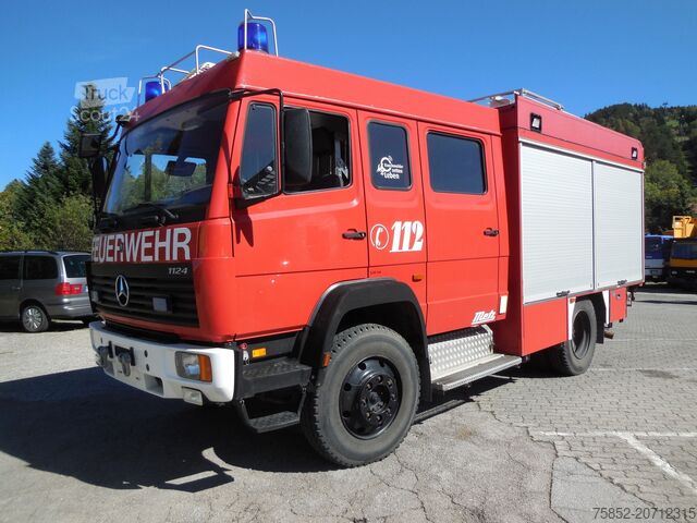 Feuerwehr/Rettung Mercedes-Benz 1124 AF LF 16 Löschfahrzeug Schlauchhaspel Metz Pumpe Feuerwehr