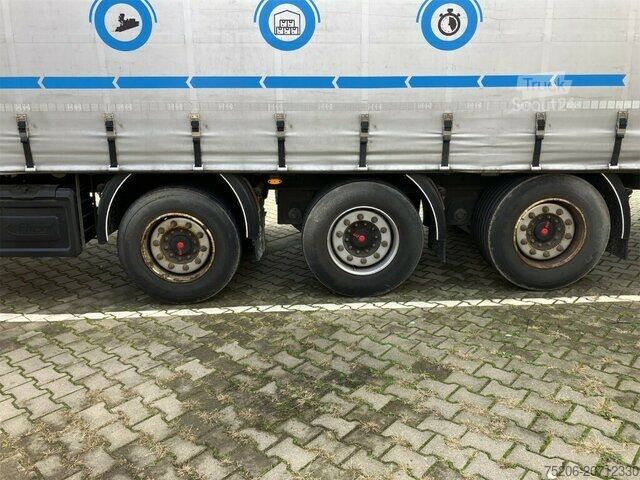Open semitrailer with tarp Fliegl Mega SDS 390