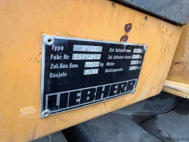 Pyöräalustainen kaivinkone LIEBHERR A 312 Bagger Deutsch Top