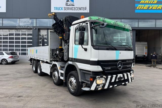 رافعة مثبتة على شاحنة MERCEDES-BENZ Actros 3248 8x4 Hiab 477-6 SWS Kran/Haken