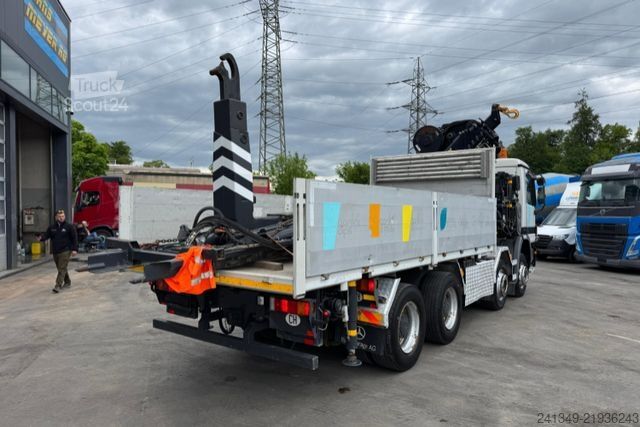 رافعة مثبتة على شاحنة MERCEDES-BENZ Actros 3248 8x4 Hiab 477-6 SWS Kran/Haken