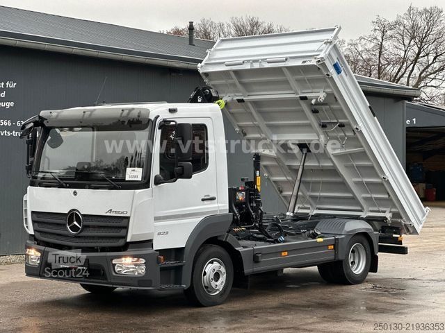 Trijų pusių savivartis sunkvežimis MERCEDES-BENZ Atego 823 4x2 Meiller DSK,HIAB-Ladekran *NEU*