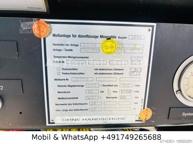 Tanker truck SCANIA R440 Rohr *Retarder/Oben-Unten/2-Kammern/14m³