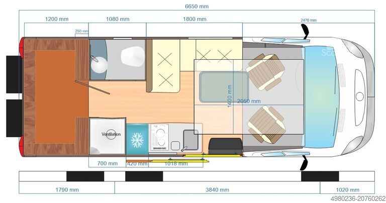 Camper integrato Mercedes Benz Sprinter 6x6