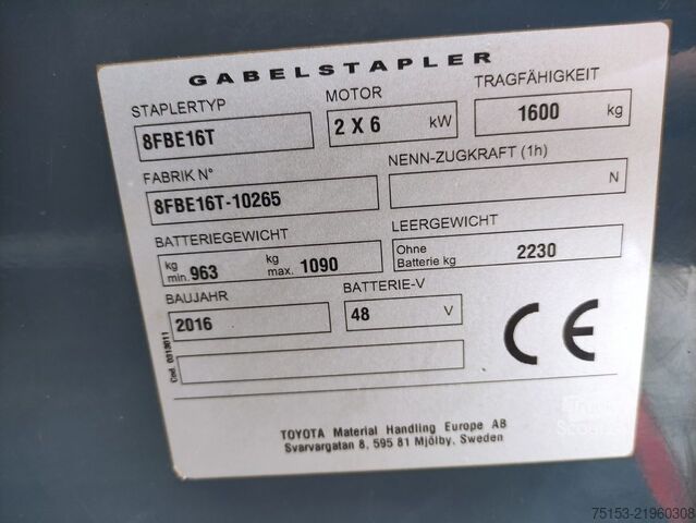 Električni – 3 kolesa Toyota 8FBET16