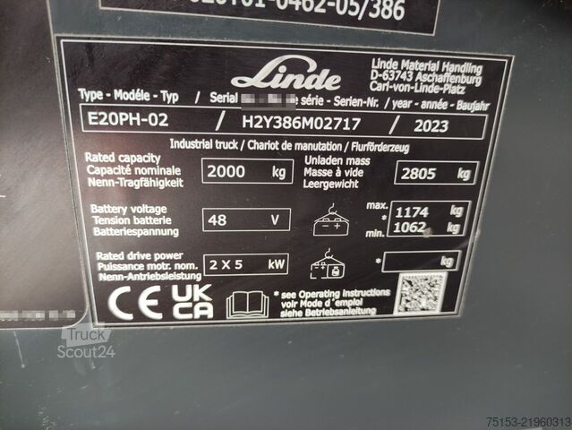 Електричний – 4 колеса Linde E20PH-02/386