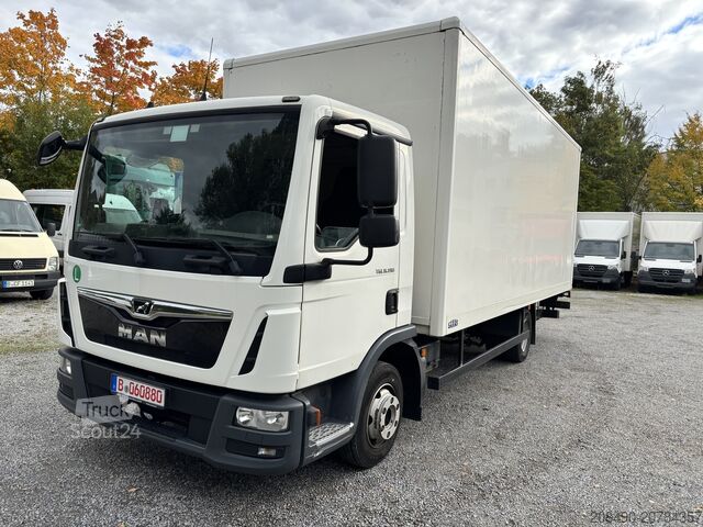 شاحنة بصندوق مغلق مع رافعة خلفية MAN TGL 8.190 BL, 2xAHK, KLIMA, Diff.sp.