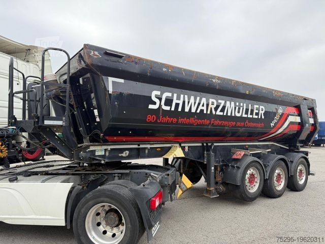 Kipper Auflieger SCHWARZMÜLLER 3 Achs 25m³ Halbrund Mulde ALCOA Liftachse