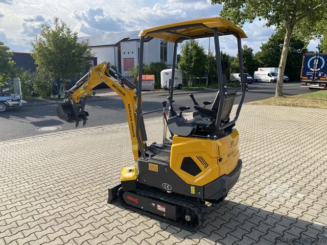Miniescavatore con benna standard Berger Kraus BK1000JS mit Schwenkarm *HERBSTAKTION*
