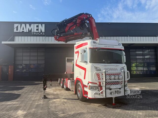Scania R 500 8x4 FASSI F 710 RA.2.27 + JIB, camião trator com caixa de carga Scania R 500 8x4 FASSI F 710 RA.2.27 + JIB Trekker/Bak...