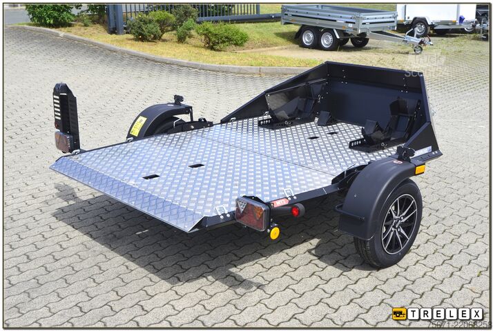 Motosiklet römorku Lorries MT-2 Windschott Aluräder bis 2 Motoräder