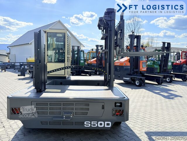страничен мотокар Hubtex S50D TRIPLEX 6300 FREE-LIFT PLATFORM1600