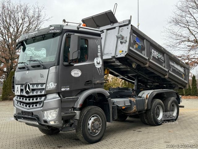 Camion benne MERCEDES-BENZ AROCS 3345 6x6 Euro 6 Kipper mit Bordmatik