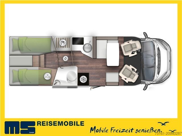 Yarı entegre karavan FORSTER T 745 EB / -2026-/ 140PS/ EINZELBETTEN & RAUMBAD