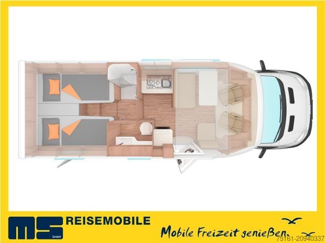Teilintegriertes Wohnmobil WEINSBERG CARASUITE 700 MEG /155PS /EINZELBETTEN & HUBBETT