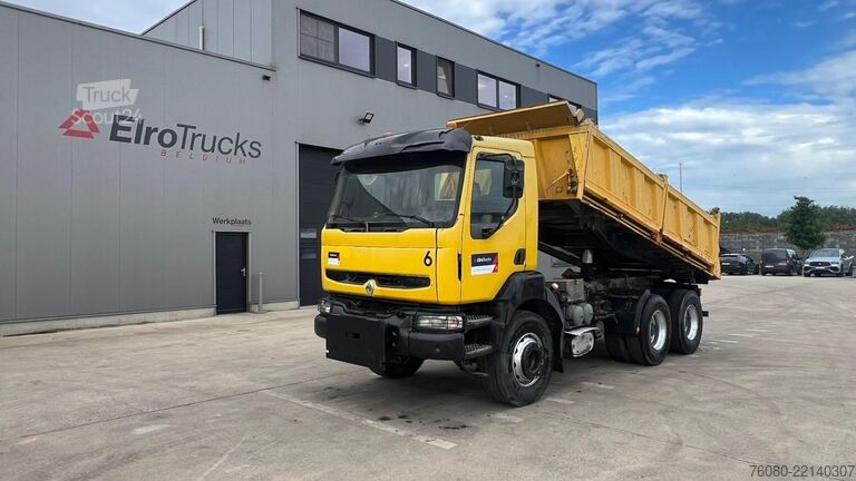 3-sidet tippelad Renault KERAX 340 (POMPE MANUELLE / BOITE MANUELLE / MA...