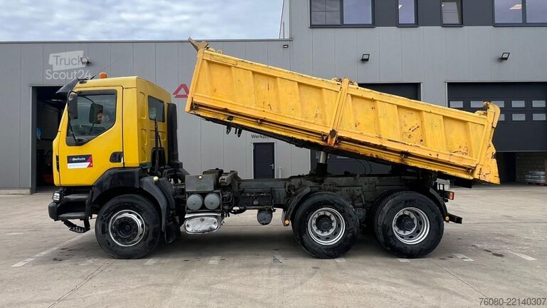 3-sidet tippelad Renault KERAX 340 (POMPE MANUELLE / BOITE MANUELLE / MA...