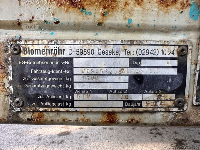 Отворена приколица Blomenroehr 2 Achs Tandem Tieflader ver. Rampen TÜV 12 26