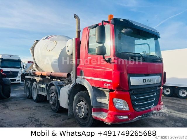 Camion malaxeur à béton DAF CF 410 DayCab BB 8x4 Euromix EM 9m³ SL |Tempomat