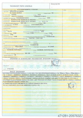 Standard dragbil SCANIA S500 N323 E6 PARKCLIMA + RETARDER + FULLSPOILER