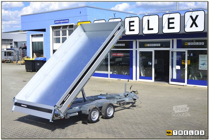Tresidet tipvognstrailer Brenderup TT 5375ATB 3500 kg Rampen + Stützen