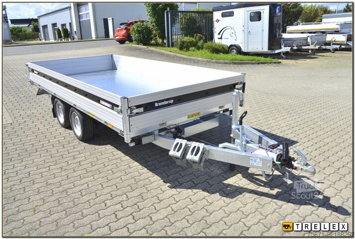 Tresidet tipvognstrailer Brenderup TT 5375ATB 3500 kg Rampen + Stützen