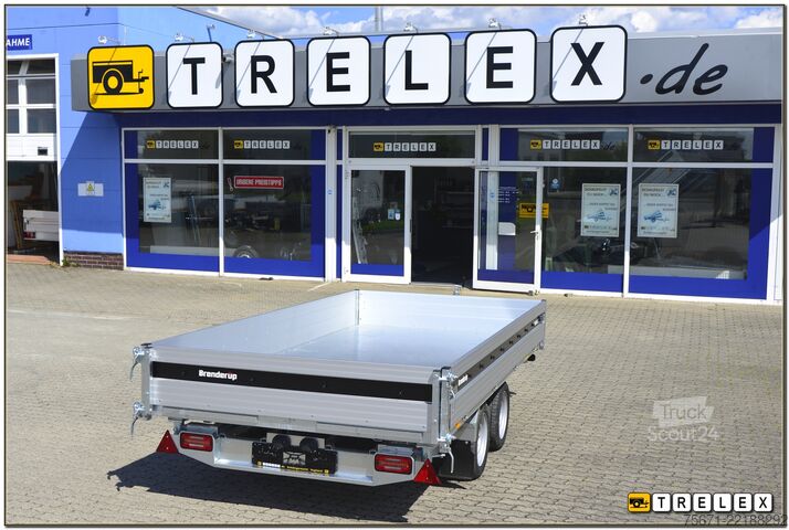 Tresidet tipvognstrailer Brenderup TT 5375ATB 3500 kg Rampen + Stützen