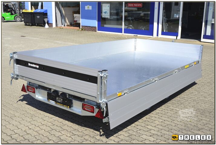 Tresidet tipvognstrailer Brenderup TT 5375ATB 3500 kg Rampen + Stützen
