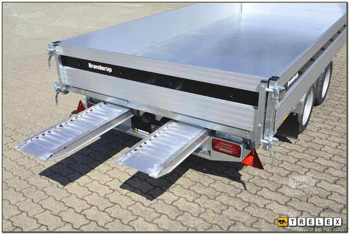 Tresidet tipvognstrailer Brenderup TT 5375ATB 3500 kg Rampen + Stützen