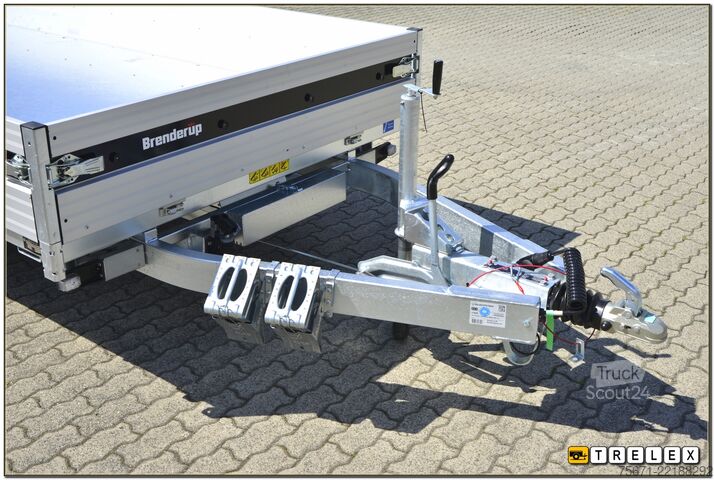 Tresidet tipvognstrailer Brenderup TT 5375ATB 3500 kg Rampen + Stützen
