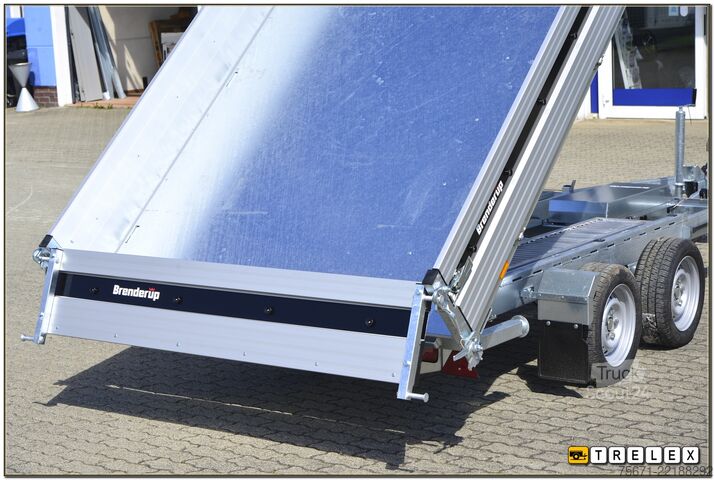 Tresidet tipvognstrailer Brenderup TT 5375ATB 3500 kg Rampen + Stützen