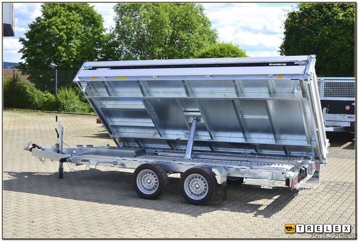Tresidet tipvognstrailer Brenderup TT 5375ATB 3500 kg Rampen + Stützen