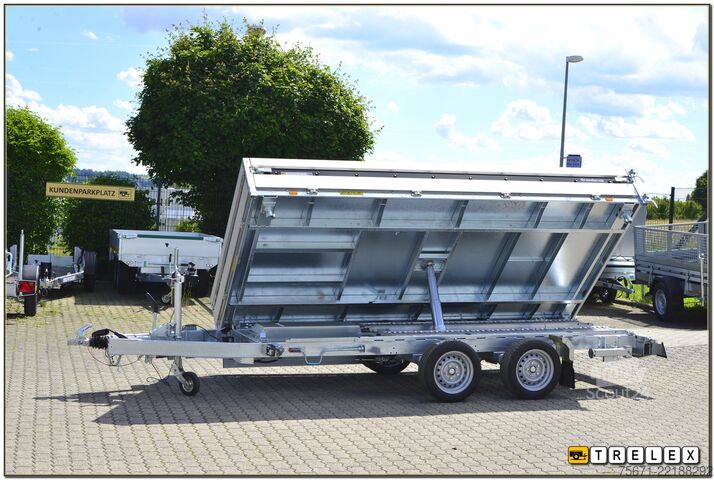 Tresidet tipvognstrailer Brenderup TT 5375ATB 3500 kg Rampen + Stützen