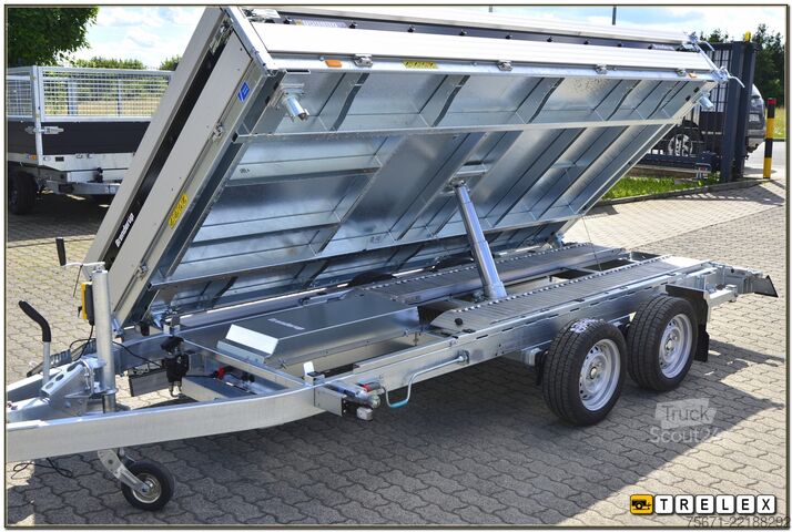Tresidet tipvognstrailer Brenderup TT 5375ATB 3500 kg Rampen + Stützen