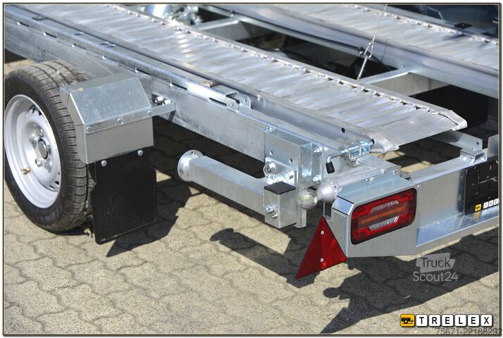 Tresidet tipvognstrailer Brenderup TT 5375ATB 3500 kg Rampen + Stützen